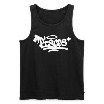 Pisces Graffiti Zodiac Hip Hop Horoskop Sternzeich - Männer Premium Bio Tank Top - Schwarz - Vorne - Michal (187cm)