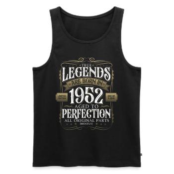 Légende 1952 70e anniversaire Cadeau Hommes Drôle - Débardeur bio Premium Homme - noir - Devant - Michal (187cm)