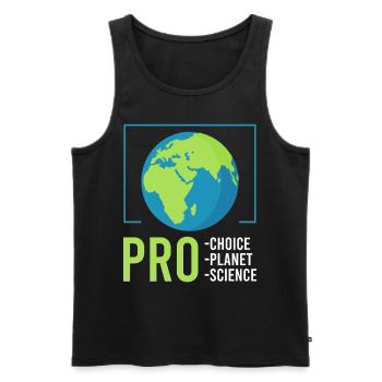 Changement climatique Pro Planet Pro Choice Journée de la Terre - Débardeur bio Premium Homme - noir - Devant - Michal (187cm)