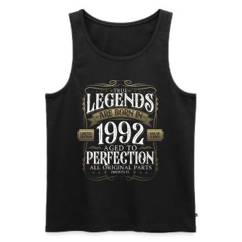 Légende 1992 30e anniversaire Cadeau Hommes Drôle - Débardeur bio Premium Homme - noir - Devant - Michal (187cm)