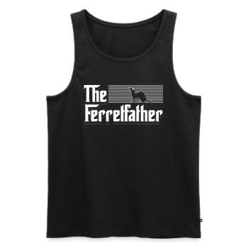 Le furet ferrelfather - Débardeur bio Premium Homme - noir - Devant - AI Model Male 178 light (178cm)