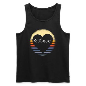 Fencing Sword Fencing Duel Gift Idea - Men's Premium Organic Tank Top - black - Front - AI Model Male 178 light (178cm)