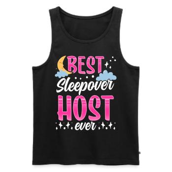 Best Overnight Host Ever Party - Men's Premium Organic Tank Top - black - Front - AI Model Male 178 light (178cm)