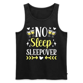 No Sleep Sleepover Overnight Stay - Men's Premium Organic Tank Top - black - Front - AI Model Male 178 light (178cm)