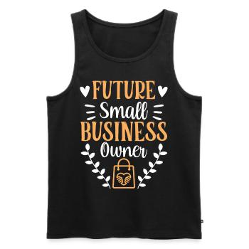 Futur propriétaire d’entreprise Entrepreneur Fondateur - Débardeur bio Premium Homme - noir - Devant - AI Model Male 178 light (178cm)