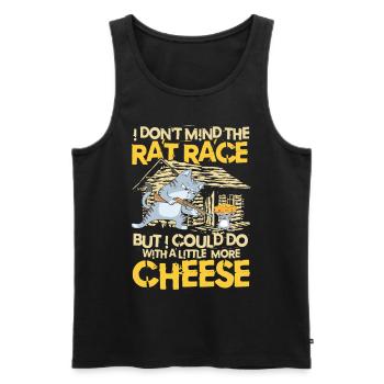 I Don't Mind The Rat Race für einen - Männer Premium Bio Tank Top - Schwarz - Vorne - Michal (187cm)