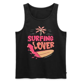 Amateurs de surf Surf surf Surf Surfer - Débardeur bio Premium Homme - noir - Devant - AI Model Male 178 light (178cm)