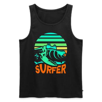 Surfer Surf planche à voile Surf - Débardeur bio Premium Homme - noir - Devant - Michal (187cm)
