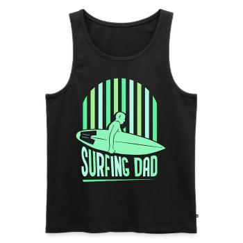 Surf Père Surf Surf Surf Surf Surf surfant - Débardeur bio Premium Homme - noir - Devant - Michal (187cm)