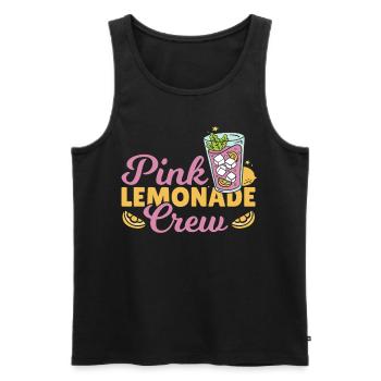 Pink Lemonade Crew Lemonde Stand Lemon Juice Boss - Débardeur bio Premium Homme - noir - Devant - Michal (187cm)