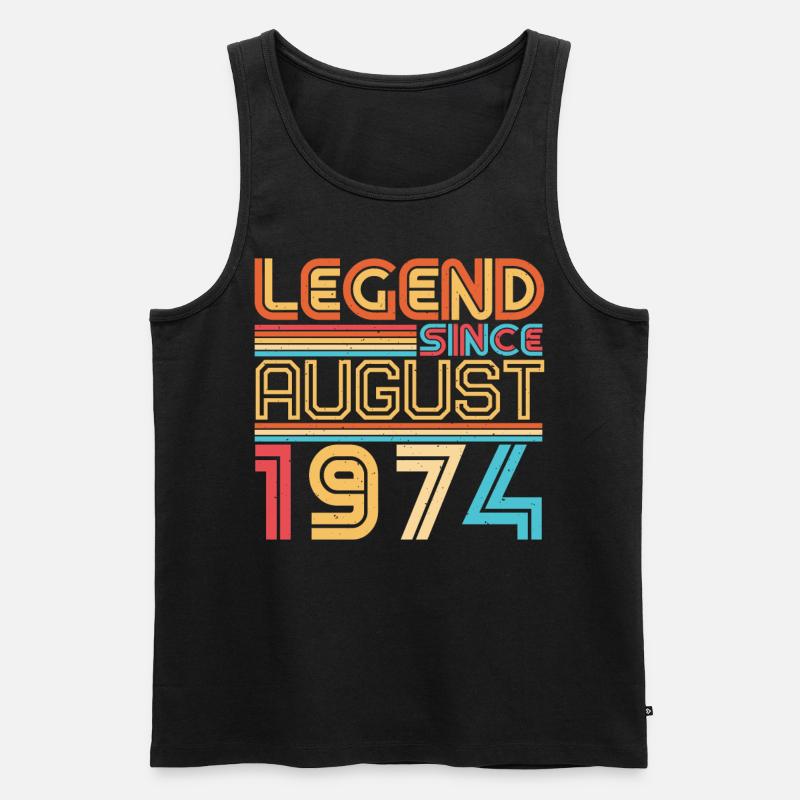 August 1974 Geschenkidee - Männer Premium Bio Tank Top - Schwarz