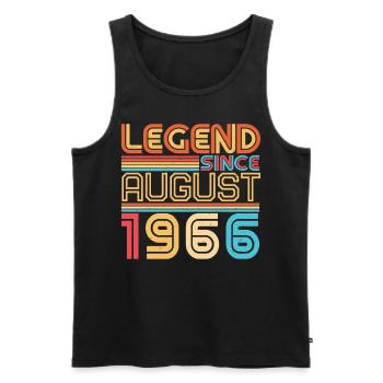 1966 Im August Legende - Männer Premium Bio Tank Top - Schwarz - Vorne - Michal (187cm)