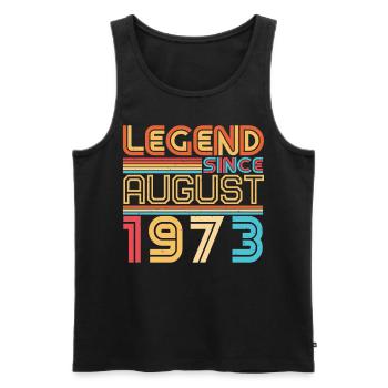 August 1973 Geschenkidee - Männer Premium Bio Tank Top - Schwarz - Vorne - Michal (187cm)