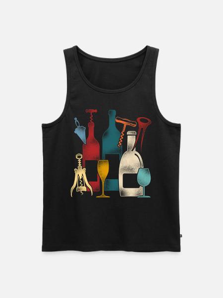 Sommelier Wine Drinking Tasting - Men's Premium Organic Tank Top - black
