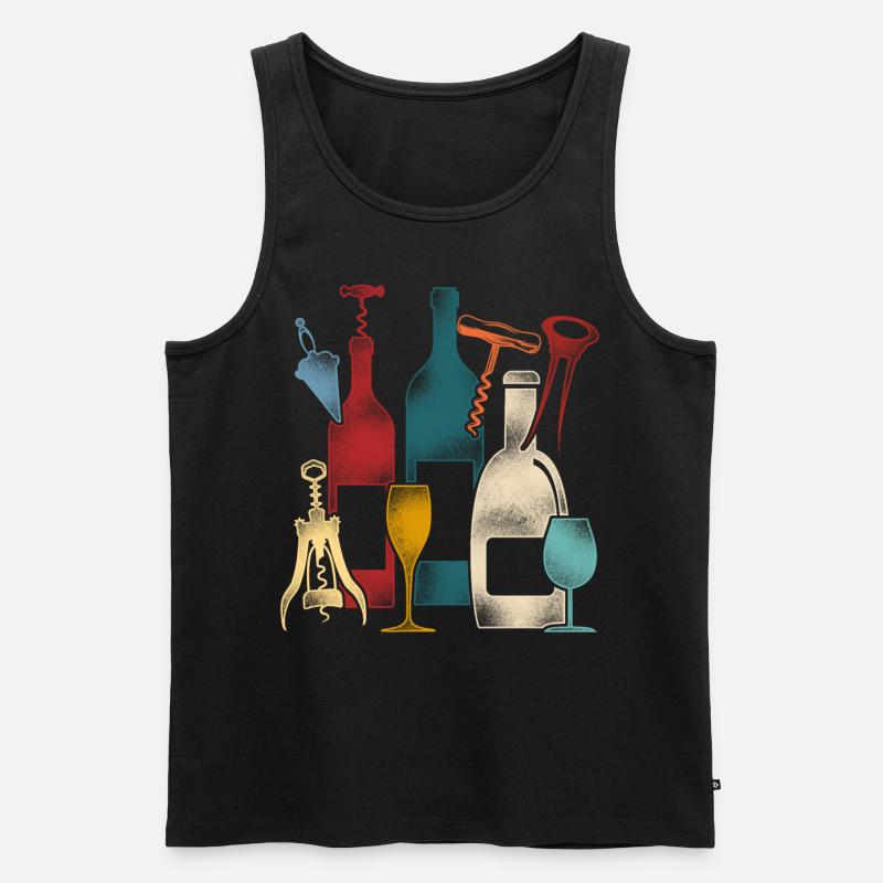 Sommelier Wine Drinking Tasting - Männer Premium Bio Tank Top - Schwarz