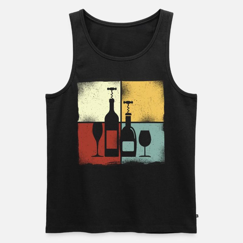 Sommelier Wine Drinking Tasting - Männer Premium Bio Tank Top - Schwarz
