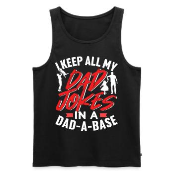 Speichere Alle Meine Dad Jokes In Einer Datenbank - Männer Premium Bio Tank Top - Schwarz - Vorne - AI Model Male 178 light (178cm)