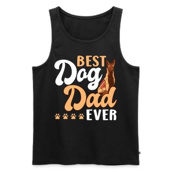 Meilleur chien Papa Jamais Chien Père Papa - Débardeur bio Premium Homme - noir - Devant - Michal (187cm)