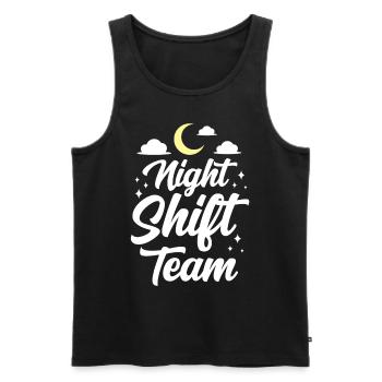 Travail d’équipe de nuit Collègue de nuit - Débardeur bio Premium Homme - noir - Devant - AI Model Male 178 light (178cm)