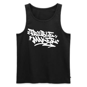 Trouble Maker Graffiti Handstil Zitat Hip Hop Kall - Männer Premium Bio Tank Top - Schwarz - Vorne - AI Model Male 178 light (178cm)
