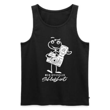 Mein Offizielles Schlafshirt Fotograf Lustiges - Männer Premium Bio Tank Top - Schwarz - Vorne - Michal (187cm)