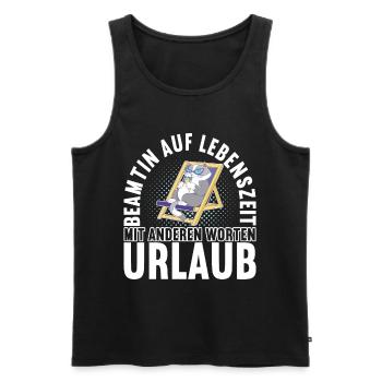 Beamter Beamtin Verbeamtung - Männer Premium Bio Tank Top - Schwarz - Vorne - Michal (187cm)