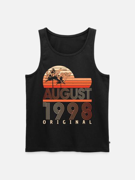Geburtsmonat August 1998 - Männer Premium Bio Tank Top - Schwarz