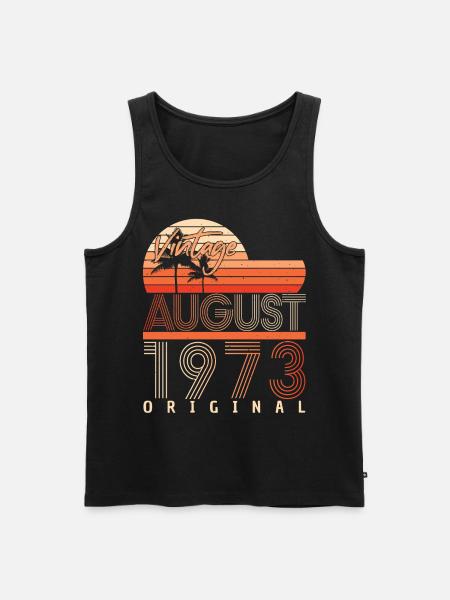 Retro 1973 August - Men's Premium Organic Tank Top - black