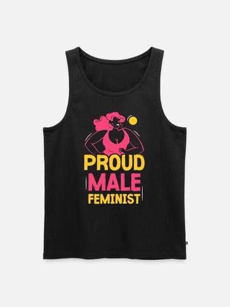 Fier féminisme féministe féminin masculin - Débardeur bio Premium Homme - noir