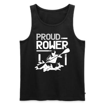Proud Rower Rowing Boat Rowing Rowing Rowing Rowing - Men's Premium Organic Tank Top - black - Front - Michal (187cm)