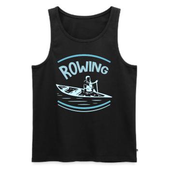 Rowing Rower Rowing Boat Rowing Rowing Rowing - Men's Premium Organic Tank Top - black - Front - AI Model Male 178 light (178cm)