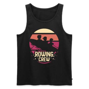 Rudermannschaft Ruderer Ruderboot Ruder Rudern - Männer Premium Bio Tank Top - Schwarz - Vorne - AI Model Male 178 light (178cm)