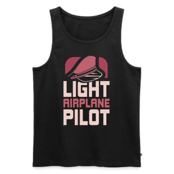 Light Aircraft Pilot Small Aircraft Private Aircraft - Men's Premium Organic Tank Top - black - Front - AI Model Male 178 light (178cm)