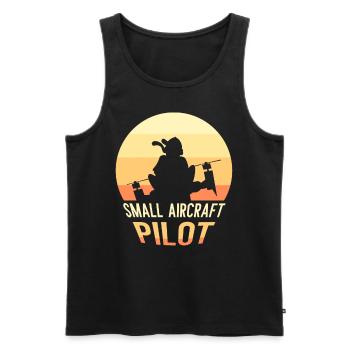 Small Aircraft Pilot Private Aircraft Light Aircraft - Men's Premium Organic Tank Top - black - Front - AI Model Male 178 light (178cm)