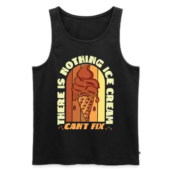 Ice Cream Cone Retro There Is - Men's Premium Organic Tank Top - black - Front - Michal (187cm)