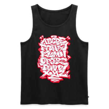 Graffiti Alphabet Hip Hop Street Art Wildstyle - Männer Premium Bio Tank Top - Schwarz - Vorne - Michal (187cm)