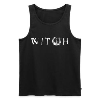 Hexencrescent Mond Natur Wicca heidnisch himmlisch - Männer Premium Bio Tank Top - Schwarz - Vorne - Michal (187cm)