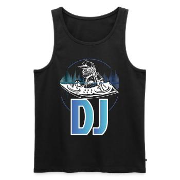 Electronic Visualizer Turntables Cool DJ - Men's Premium Organic Tank Top - black - Front - Michal (187cm)