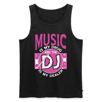Music And The DJ Turntables - Men's Premium Organic Tank Top - black - Front - Michal (187cm)