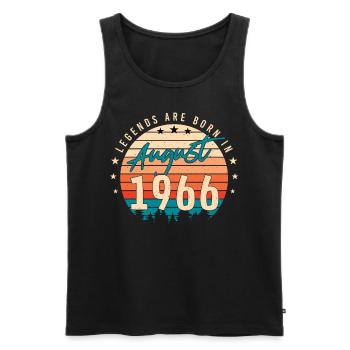 Vintage 1966 Im August - Männer Premium Bio Tank Top - Schwarz - Vorne - Michal (187cm)