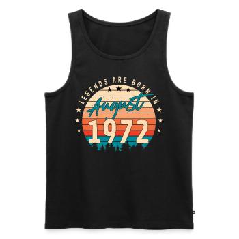 50. Jahrestag August 1972 - Männer Premium Bio Tank Top - Schwarz - Vorne - Michal (187cm)