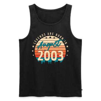 Legendary August 2003 - Men's Premium Organic Tank Top - black - Front - Michal (187cm)