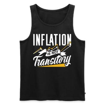 Inflation Ist Nicht Vorübergehend Stagflation - Männer Premium Bio Tank Top - Schwarz - Vorne - AI Model Male 178 light (178cm)