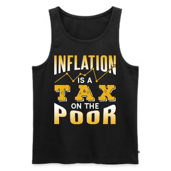 Inflation is a tax on the poor humor - Men's Premium Organic Tank Top - black - Front - Michal (187cm)