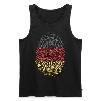 German Germany German fingerprint flag - Men's Premium Organic Tank Top - black - Front - AI Model Male 178 light (178cm)