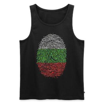 Bulgarie Drapeau Empreinte Digitale Patrie bulgare - Débardeur bio Premium Homme - noir - Devant - Michal (187cm)