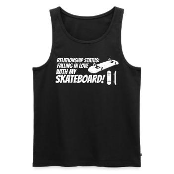 Beziehung verliebt sich in mein Skateboard lustige - Männer Premium Bio Tank Top - Schwarz - Vorne - Michal (187cm)