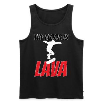 Der Boden ist Lava -Skateboard -Skateboarder -Zita - Männer Premium Bio Tank Top - Schwarz - Vorne - Michal (187cm)