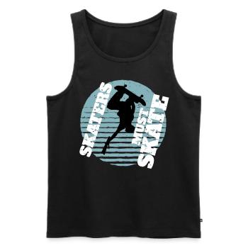 Skater müssen Retro -Skateboard -Skateboarder skat - Männer Premium Bio Tank Top - Schwarz - Vorne - Michal (187cm)