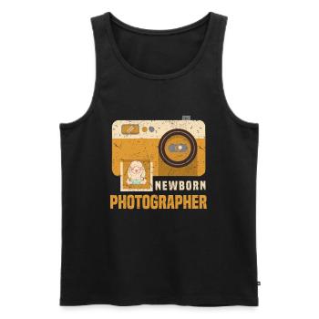 Photography Lover Photographer Baby Newborn - Men's Premium Organic Tank Top - black - Front - Michal (187cm)
